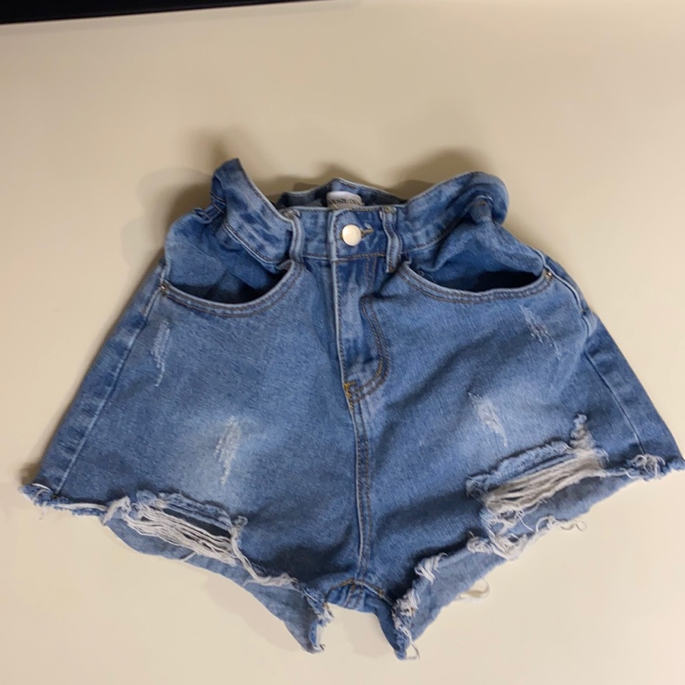 Women’s_Denim Shorts_Cinch Waist_EUC